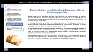 Présente un contre- exemple avec une table des matières composée d'un seul niveau de titre, avec des titres longs.