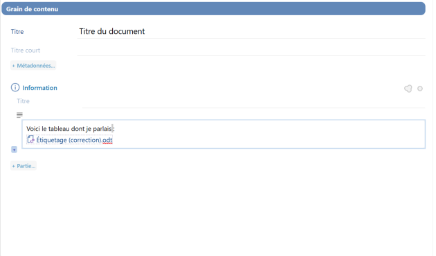 Import d'un tableau OpenDocument