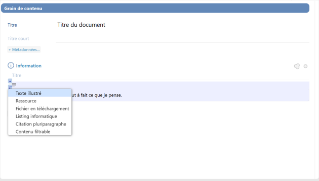 Insertion d'un texte illustré